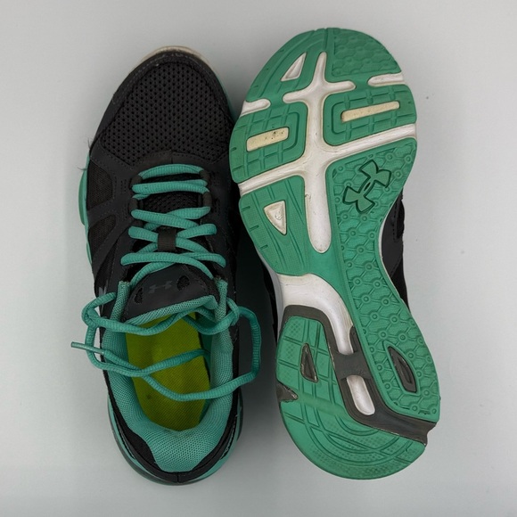 Under Armour Women’s Athletic Running Shoes Size 8.5 Gray Teal Sneakers - Picture 7 of 8
